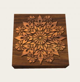 wooden mandala stamp